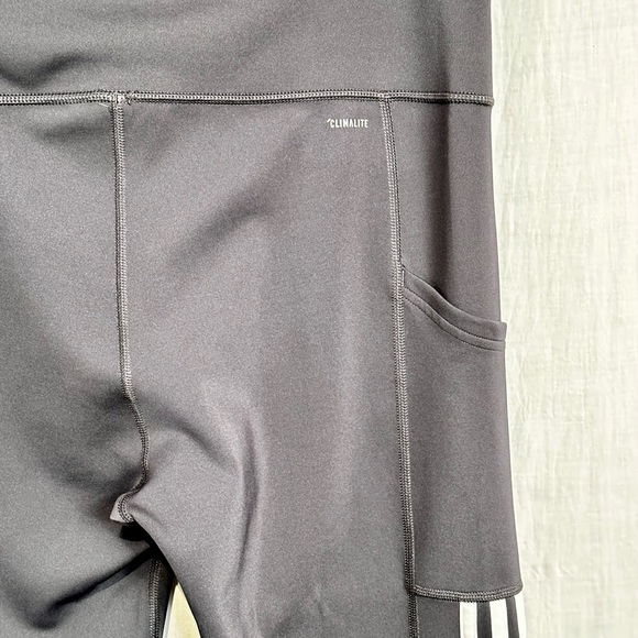 ADIDAS - TRACK PANTS Logo Stripes Wm Sz XL - BLACK - Picture 10 of 11